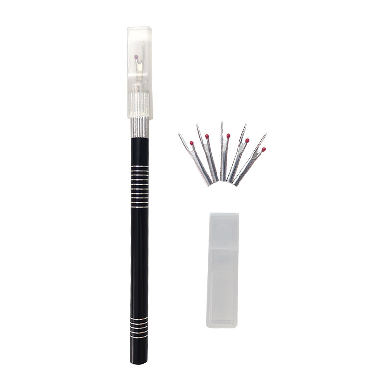 Juego de cortador de alambre de acero con alto contenido de carbono, cortador de alambre de metal, cuchilla de repuesto, mango de aleación de aluminio, cortador, herramientas de costura, cortador