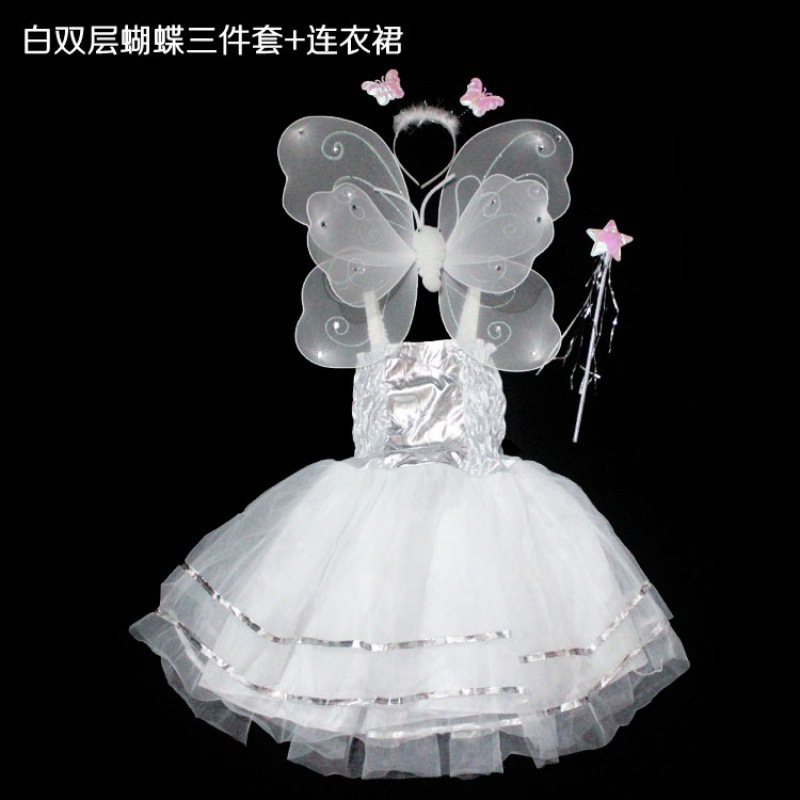 Día de los Niños del 1 de junio regalos de chicas ángeles mariposa alas maravillosas hadas princesa vestido vestido vestido