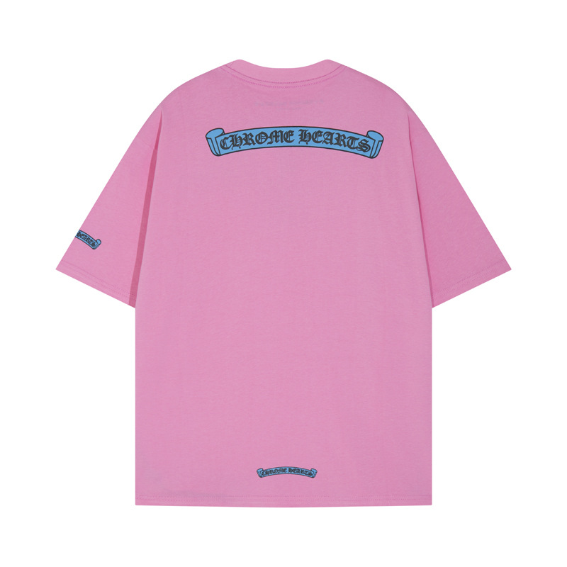 Chrome Heart 24 nuevo Crocodile de verano de moda europea y americana camiseta de manga corta para hombres y mujeres