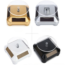 宝鼎圆形太阳能展示台珠宝首饰玉石包装手机360度旋转底座转盘