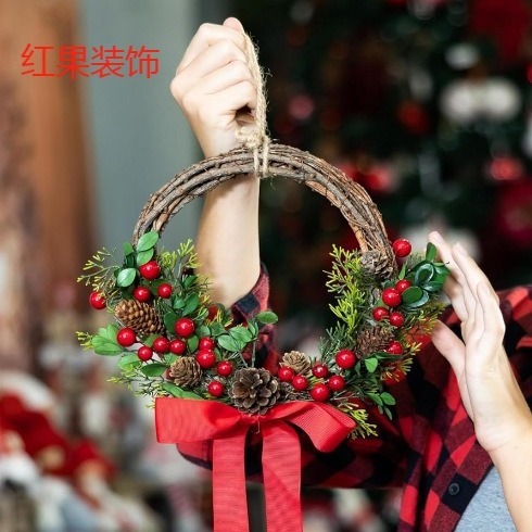 シミュレーション紅果フォークアカシア豆発財果シミュレーション冬青果発財果家庭客間装飾クリスマス紅果|undefined