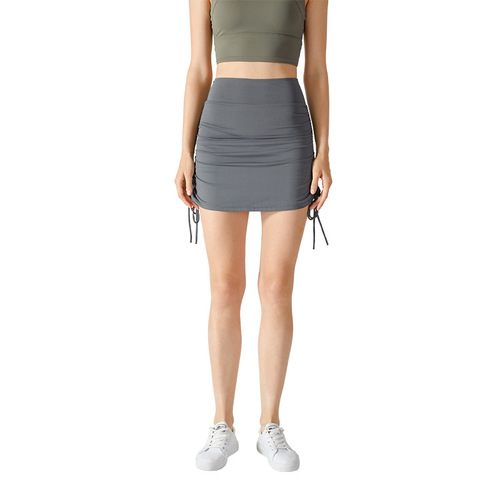 2024 Spring and Summer Two-Piece Exercise Skirt Pants for Women, Elastic Outerwear Yoga Pants, High-Waist Hip-Lifting Straps, Tight Fitness Pants