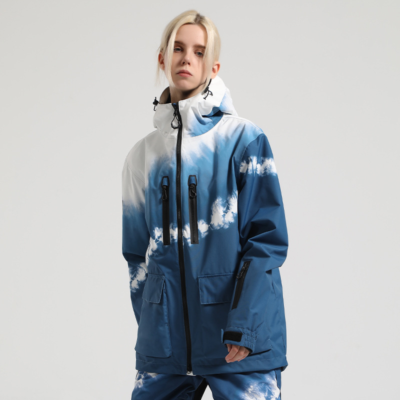 New Ski Clothing for Women, Loose, Waterproof, Windproof, Breathable, Thickeneded Double-Board Snow Clothing for Men, Outdoor Couple Jacket New Ski Clothing for Women, Loose, Waterproof, Windproof, Breathable, Thickeneded Double-Board Snow Clothing for Men, Outdoor Couple Jacket
