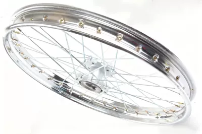 Hailing A1A3 Off-Road Motorcycle Modification Accessories Cqr250 Front and Rear Wheel Mesh Assembly Front and Rear Rim Steel Rim (Other brake systems) - front-21-silver-white-rims