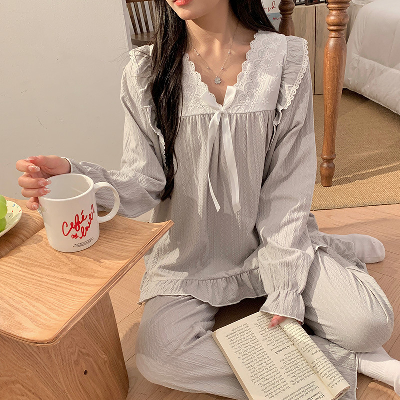 Pajamas Women's Spring and Autumn 2025 New High-end Long Sleeve Sweet Internet Celebrant Princess Style Home Clothes Cotton suit Pajamas Women's Spring and Autumn 2025 New High-end Long Sleeve Sweet Internet Celebrant Princess Style Home Clothes Cotton suit