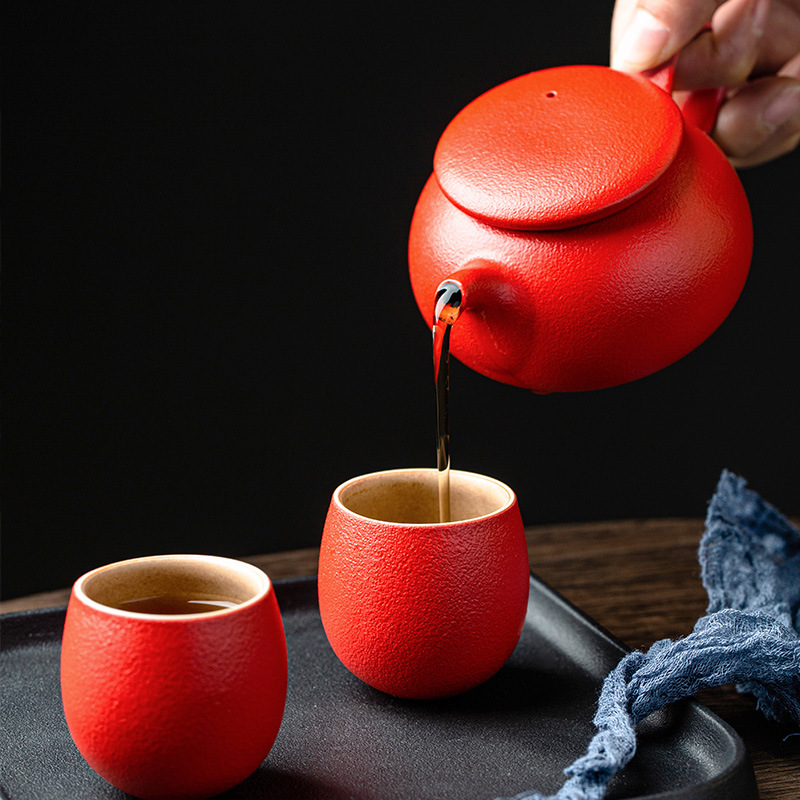 Taorunhui fábrica de cerámica venta directa de té bandeja de té un conjunto completo de escritura creativa acompañada de etiquetas de té estilo de tendencia nacional