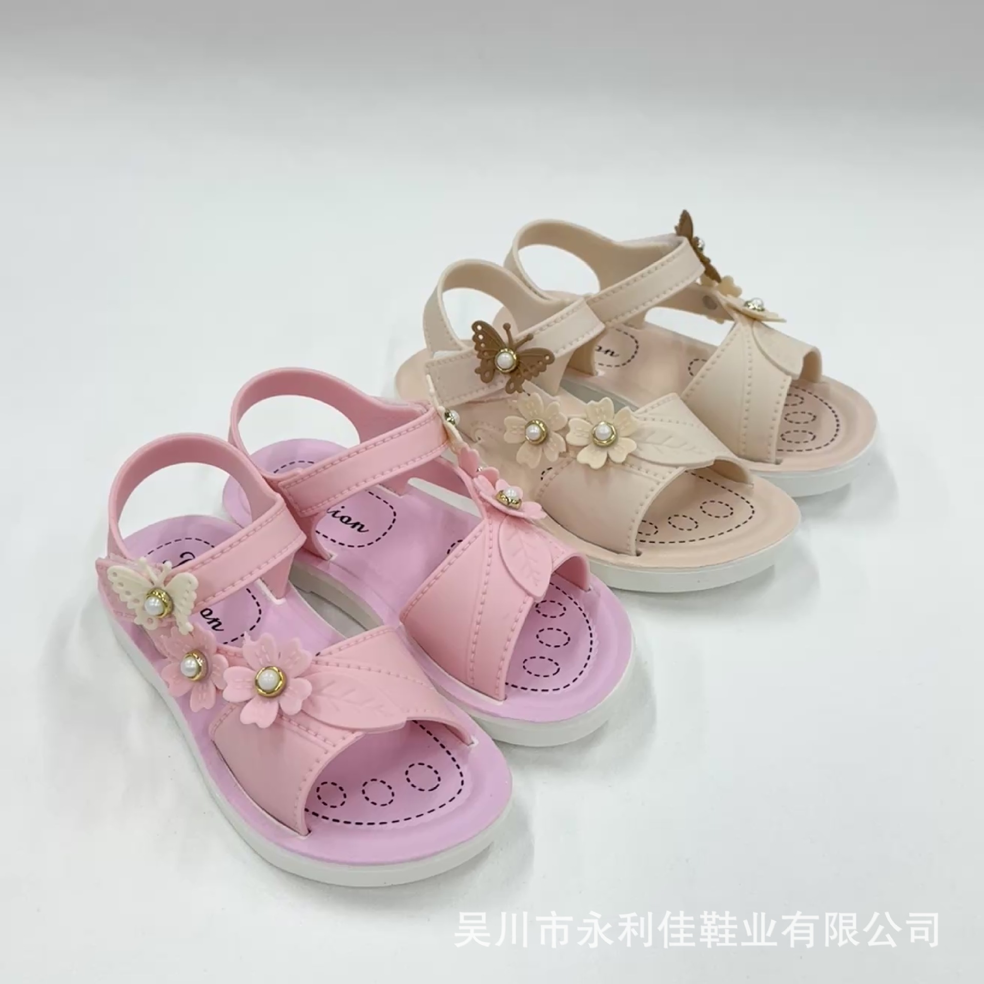 Sandalias de niñas para niños pequeños y medianos bebés de niñas nuevas exportaciones de fábrica al por mayor de comercio electrónico zapatos velcro de verano