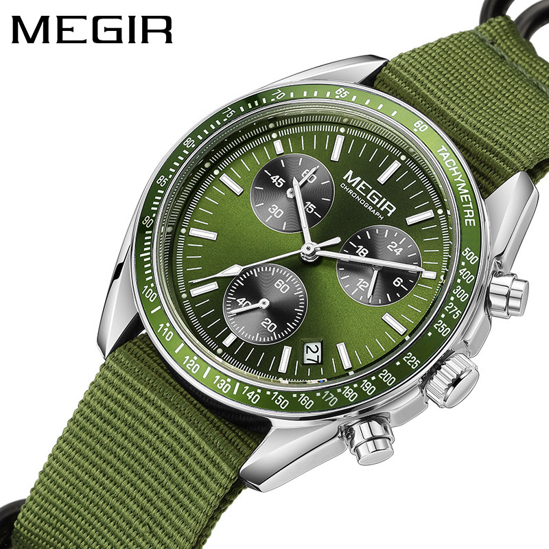 Reloj cronógrafo multifuncional para hombre, de lona, estilo lujoso/resistente para negocios, resistente al agua, de cuarzo, nuevo con etiquetas._voghion.com