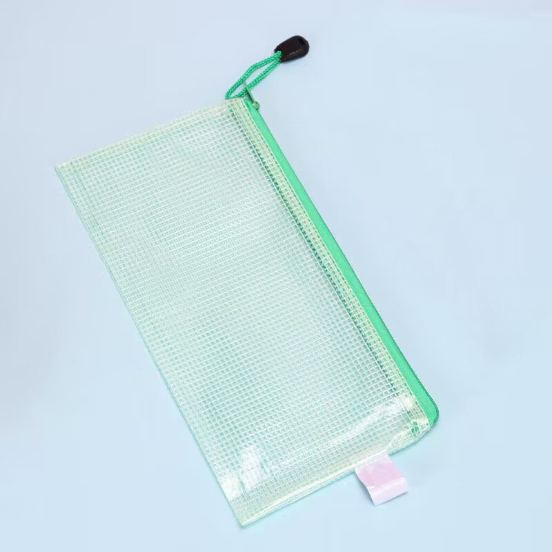 透明メッシュバッグ A6 防水収納袋学生鉛筆バッグ試験文具バッグシンプルなジッパーバッグ情報請求書バッグ|undefined