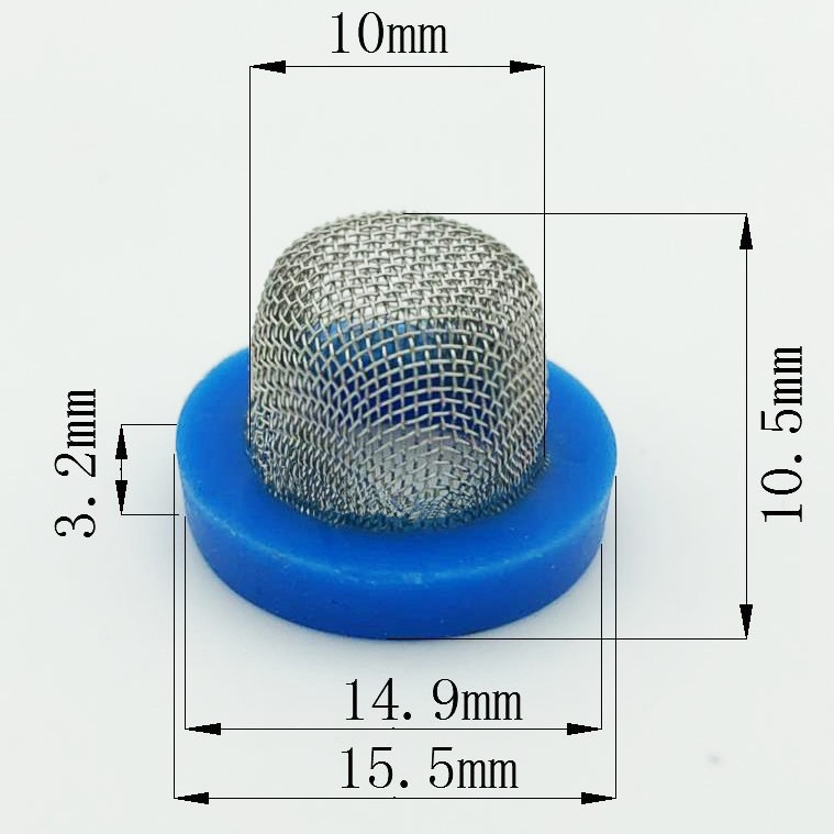 15.5mm橡胶硅胶包边滤网不锈钢平垫片空气过滤芯密封件过滤