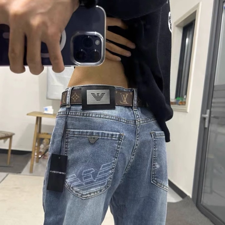 2024新款牛仔裤男网红同款显瘦直筒裤学生百搭休闲裤精神小伙长裤