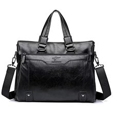 袋鼠男包手提包包男士皮包横款大容量商务公文斜挎包厂家批发代发