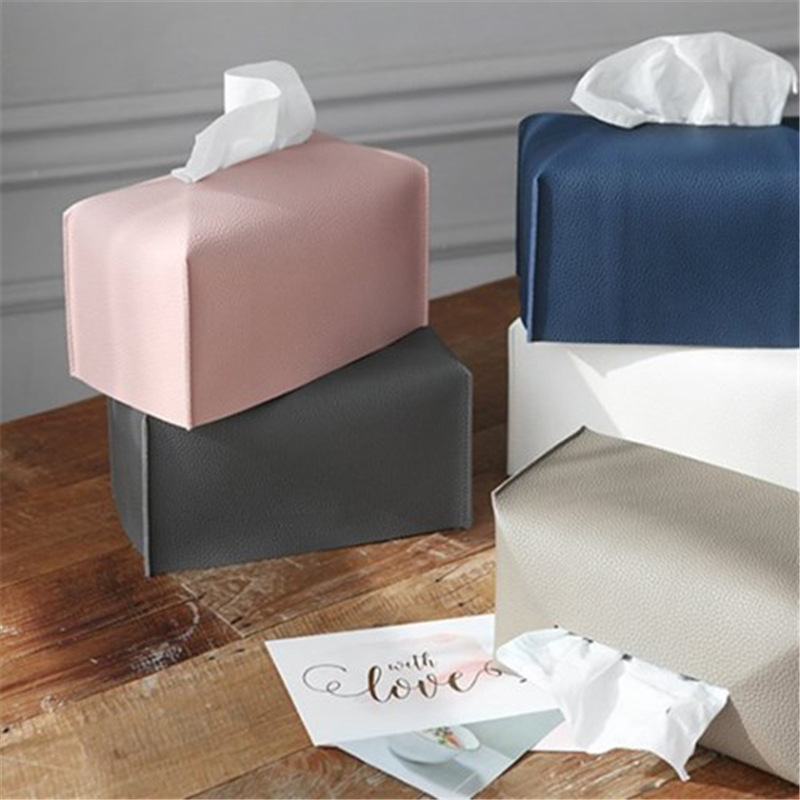 皮革纸巾盒立体方形PU抽纸盒家用日韩纸巾套车载抽纸袋皮质纸巾罩