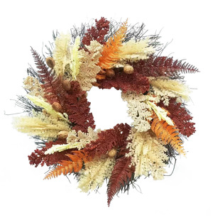 2024 New Thanksgiving Harvest Festival 50CM Wheat Wreath Front Door Hanging Decoration Home Decorations Wall Hanging