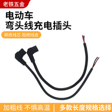 供應電動車彎頭線充電插頭純銅4平方加粗電源線電動三輪車彎頭線