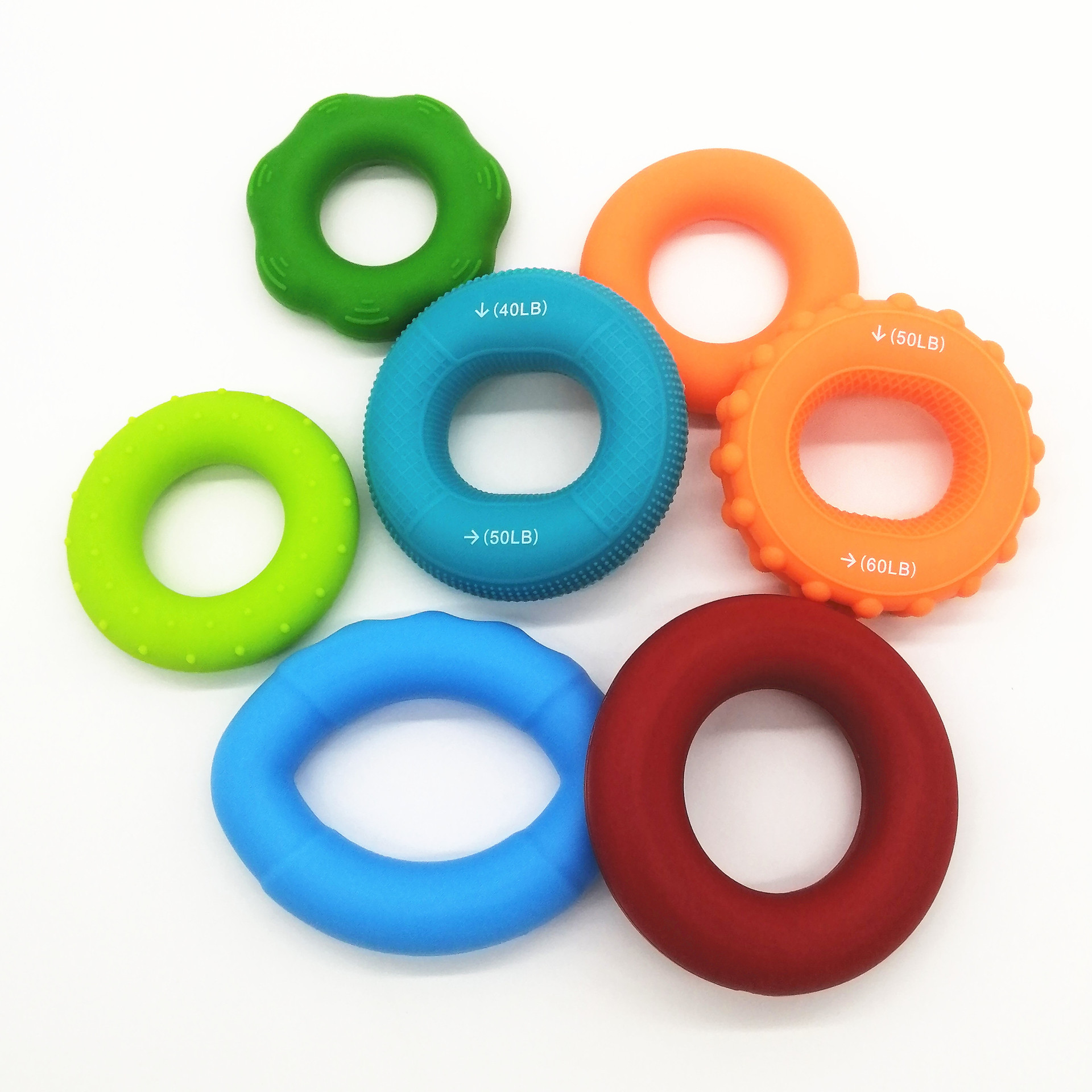 Handgrip Trainer with Double Tension Grip Ring, Silicone Fitness Exercise Equipment Finger Strength Rehabilitation Trainer