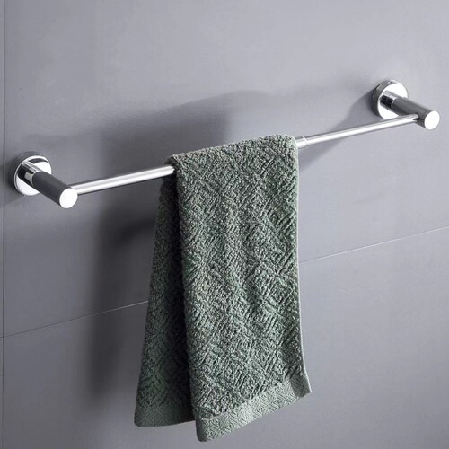 Factory Sales 304 Stainless Steel Adjustable Telescopic Towel Rack Towel Holder Bathroom Single Pole Double Pole