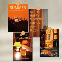 Beautiful Life 15 Pictures Sunset Glow Decorative Cards Wall Posters Dormitory Living Room Bedroom Decorative Painting