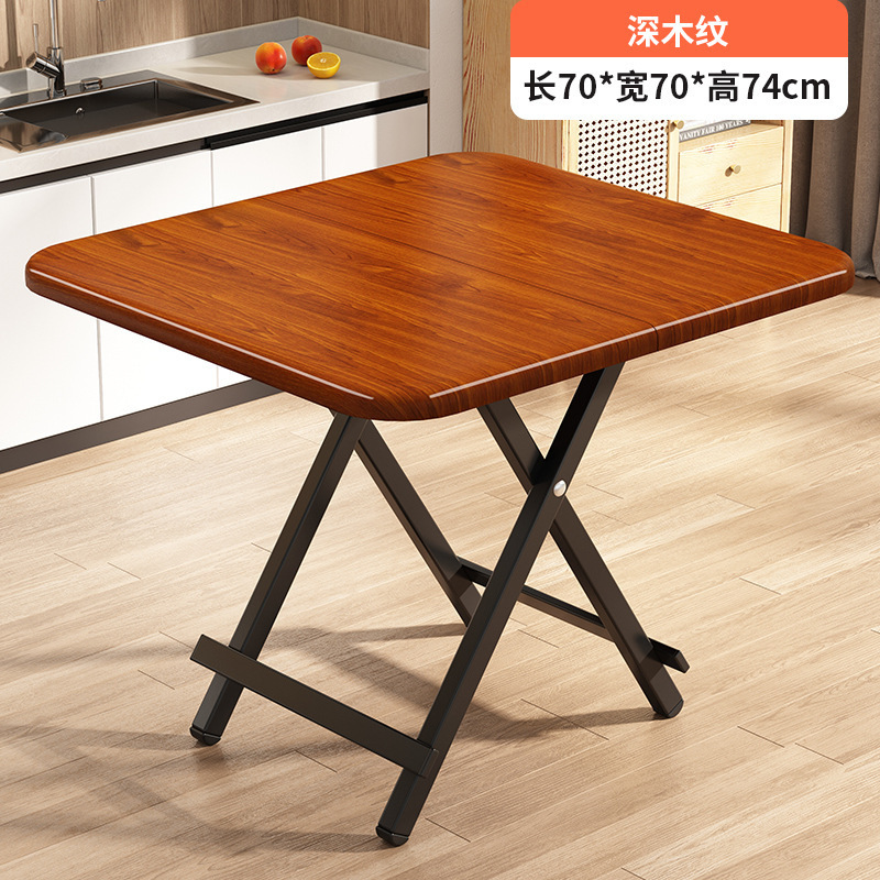 Fábrica directa mesa de comedor plegable doméstica 80x80 mesa de alquiler simple mesa de comedor mano cuadrada