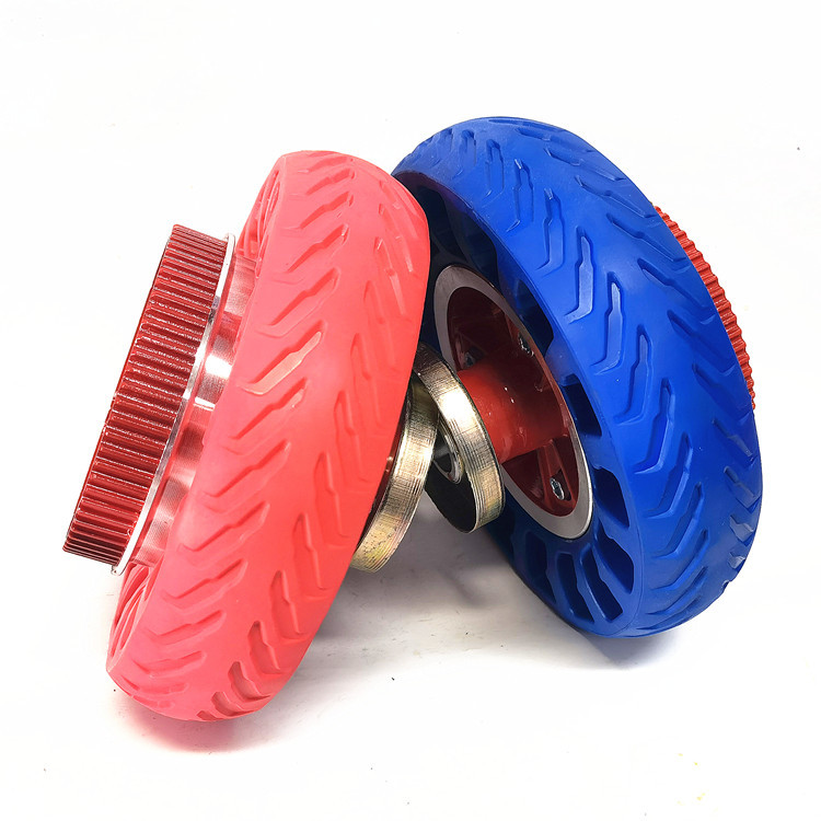 8寸小海豚冰岚迷你电瓶车200x50同步皮带轮蜂窝实心轮胎后轮套装