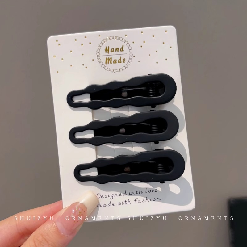 Pinza para el cabello de dopamina sin costuras de color caramelo clip lateral femenino flequillo clip para el cabello roto tocado clip de pico de pato y2k horquilla de una palabra