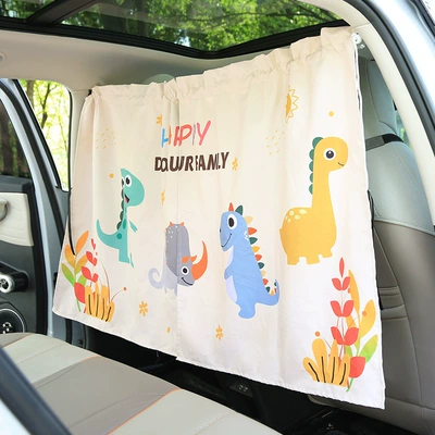 Curtains, Car Sunshade Curtains, Baby | Car curtains - dinosaur-partition-curtain