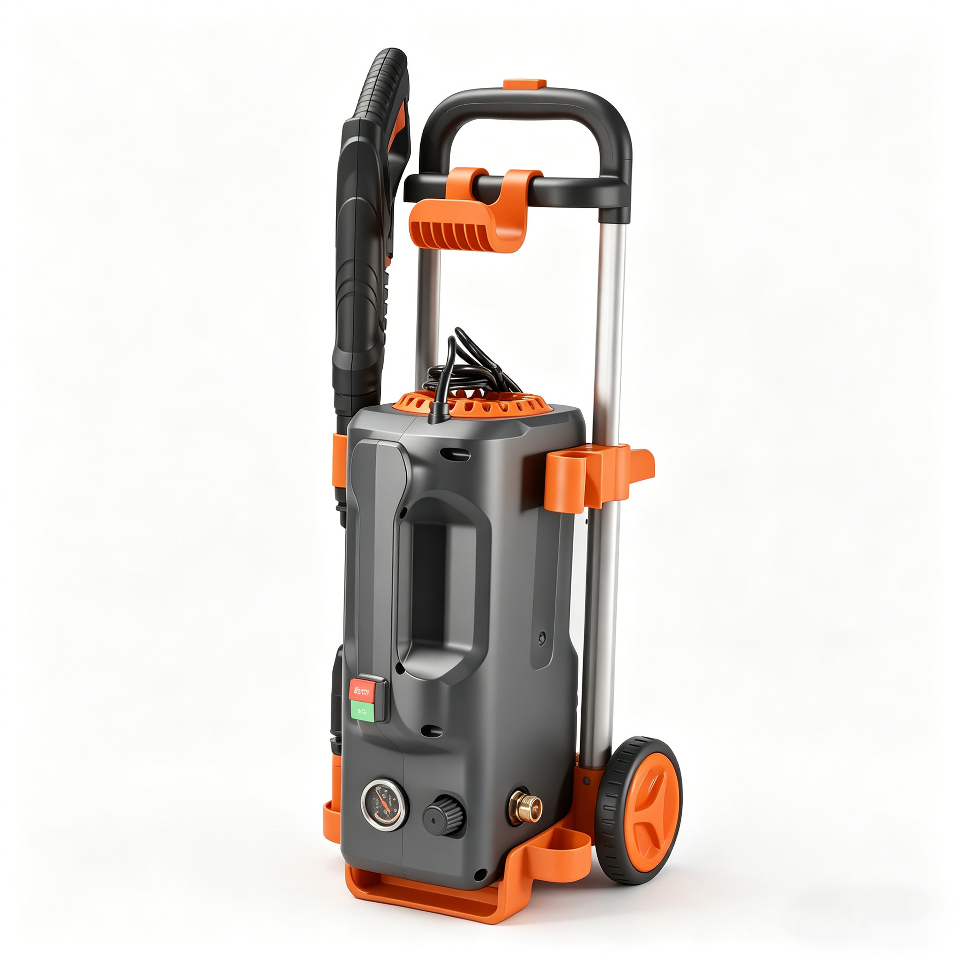Rongba Vertical High-Pressure Car Washing Machine for Home Use 220V Large Pump Portable Water Gun Cleaning Machine High-Power Car Washing Tool