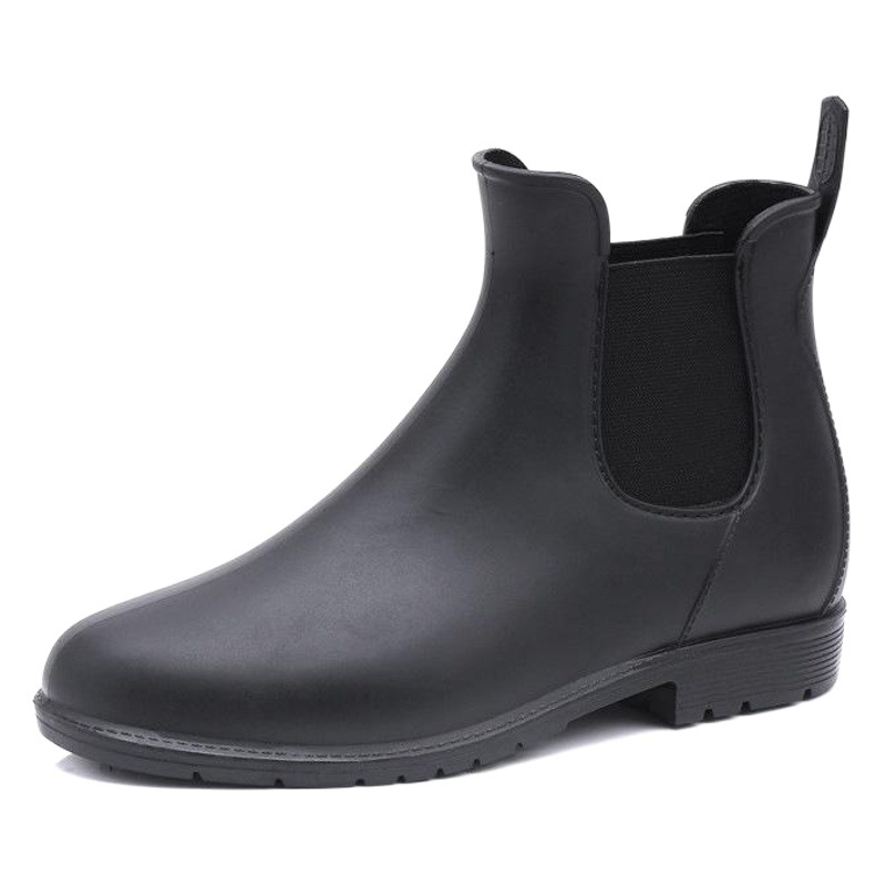 Botas de lluvia cortas estilo Chelsea - Con elástico y diseño tipo botín - Antideslizantes - Para mujer adulta - Venta transfronteriza image 1