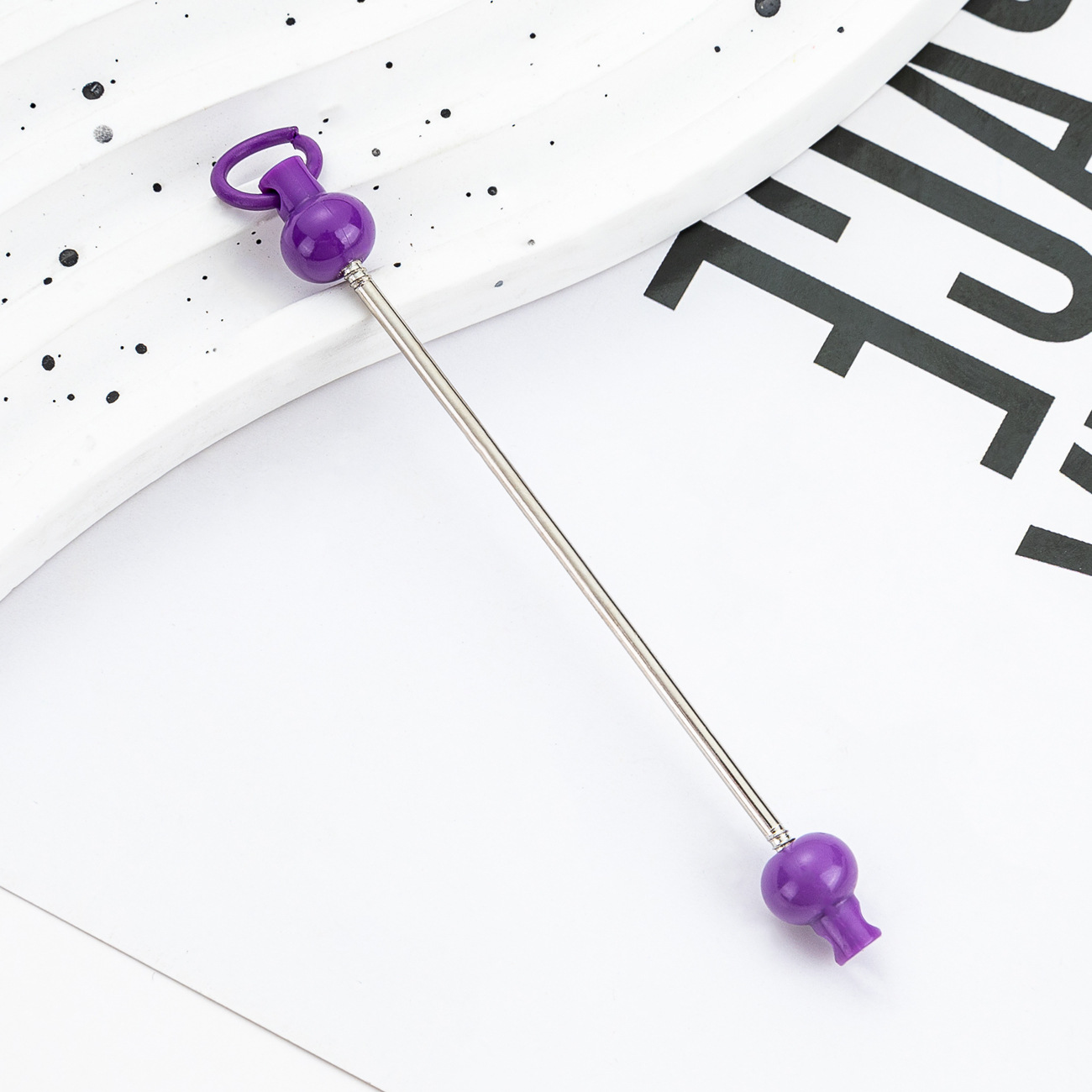 Nuevo DIY de cuentas hechas a mano bastón de cuentas creativo llavero de cuentas accesorios colgante cremallera decoración de cuentas