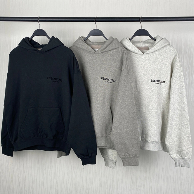 【Pacsun】Fog Ss22 Essentials Hooded Sweatshirt with Velvet Lettering and Flocking, Spring and Autumn Style Jacket