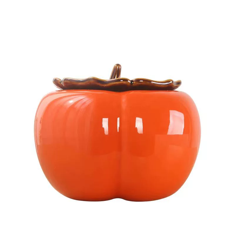 Люкс-легкая керамическая persimmon чайная банка для свадьбы конфетная банка свадебные украшения, засушенные фрукты хранения