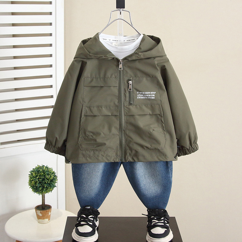 6183 Chaqueta para niños Moda de otoño Ropa de carga hermosa para bebés 2024 Chaquetas de primavera y otoño para niños nuevos