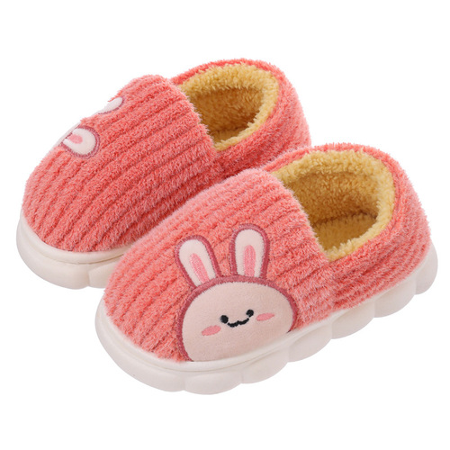 Children's cotton slippers for boys winter new indoor home non-slip girls' cute middle and large children's cotton shoes