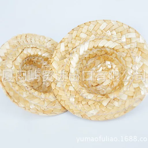 Pet jewelry hand-woven small straw hat small cloth BJD accessories craft decoration