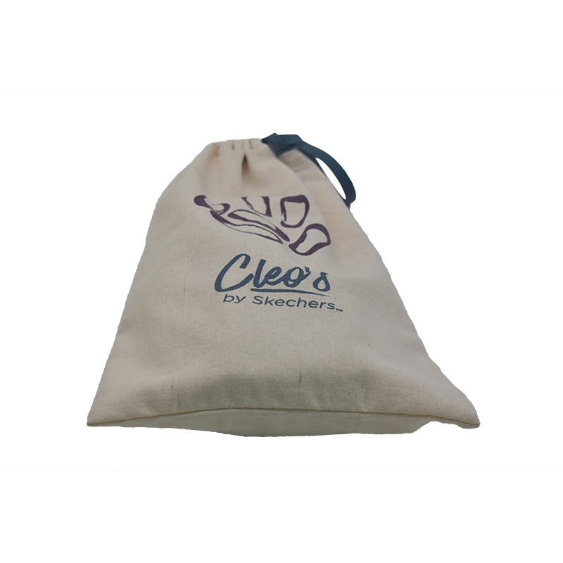 厂家供应灰色棉布袋 鞋子收纳防尘袋 旅行布艺整理小布袋