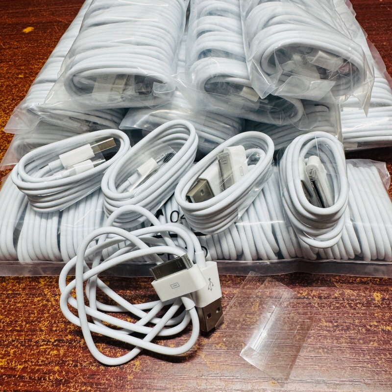 Applicable to Apple iphone4s Mobile Phone Data Cable 4 Generation Charging Cable 6-pin USB Data Cable with Aluminum Foil Endometrial