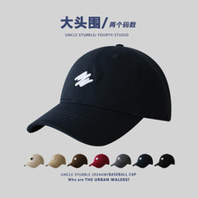 大头围大码棒球帽男女简约百搭显脸小纯棉软顶鸭舌帽加宽加深帽子