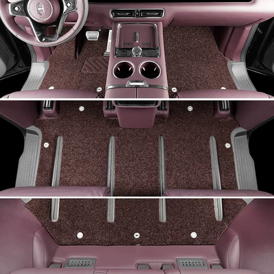 Modelə uyğun ayaqaltı Airline Soft Pack 2026 Model - two-row-four-track-flush-version-velvet-purple-coffee-brown-blanket