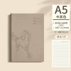 A5-80 sheets [Embossed-Year of the Horse Inspirational] Khaki