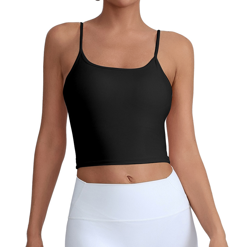 Comercio exterior gran desnudo espalda trasera cruzada sujetador deportivo sexy cinturón de hombro delgado entrenamiento profesional ropa de yoga