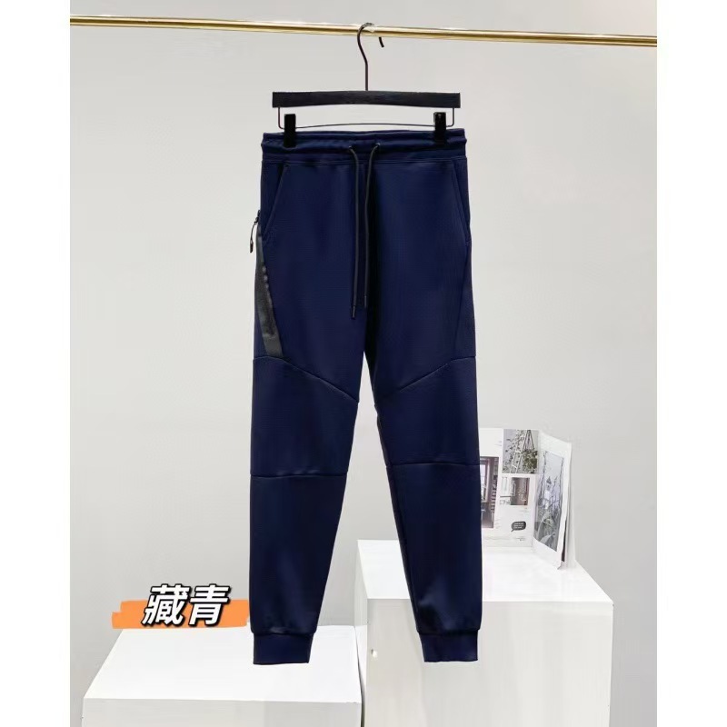 Camiseta con cremallera encapuchada transfronteriza para hombres primavera y otoño nueva chaqueta casual de ropa deportiva, pantalones de pies pequeños, dos piezas