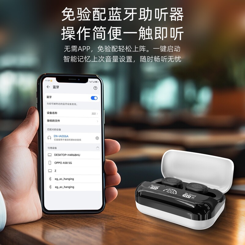 重度難聴の重度難聴の高齢者向けのクロスボーダーハイエンドBluetooth補聴器、耳かけ型、耳内型の特別なリモコン補聴器|undefined