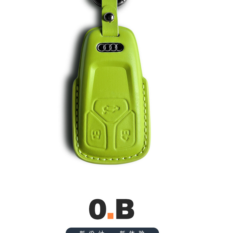Suitable for Audi Keychain Genuine Leather A4L A7L Q2L Car Key Bag A3 A6L Q5L A8L