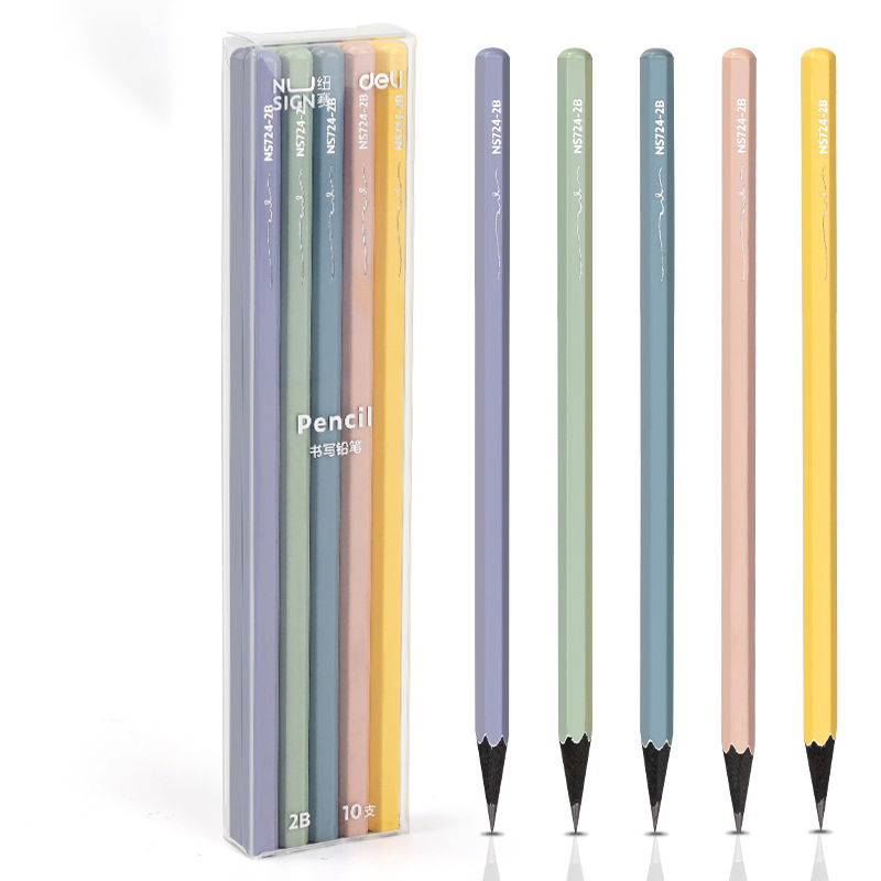 Lápices de escritura de madera negra HB / 2B hexagonal para principiantes para niños