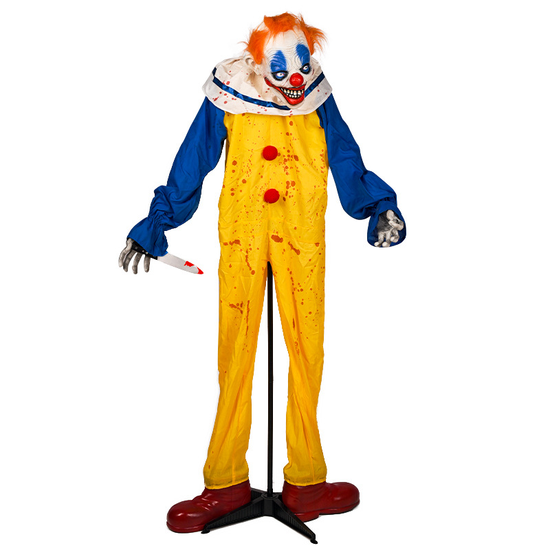 Halloween clown fantasmas eléctricos de terror luminoso sonido trajes de fantasma de terror parque de recreo de actividades túnel