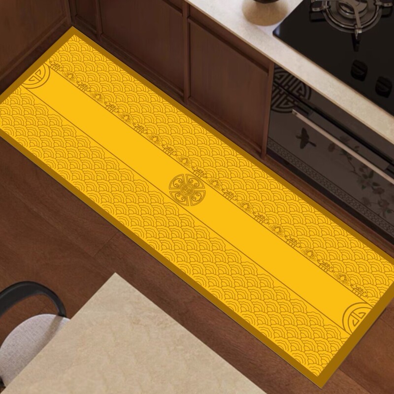 Kitchen Floor Mat Anti-oil Stain Scrubbing Wear-resistant Foot Mat Diatom Mud Absorbent Quick-drying Anti-slip Mat New Chinese-style Carpet