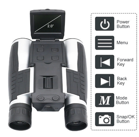 12x32高清多功能户外望远镜 数码双筒录像拍照望远镜