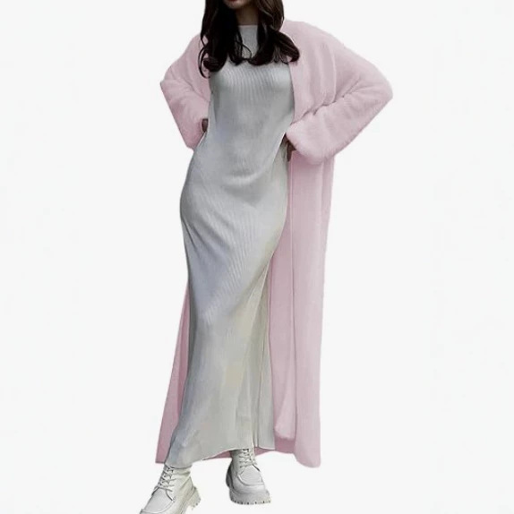 2026 new high-end loose and soft knit cardigan for women, long style, casual sweater, women's outerwear wholesale 2026 new high-end loose and soft knit cardigan for women, long style, casual sweater, women's outerwear wholesale