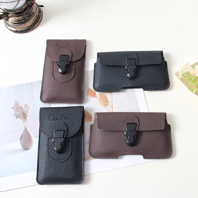 PU leather new men's waist bag wear belt multi-functional waist bag construction site work mobile phone bag men wholesale generation