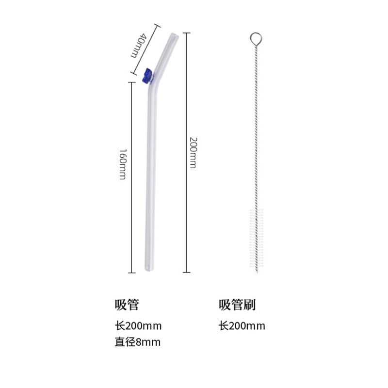 Nueva mariposa de color de paja de vidrio resistente al calor anti-escaldadura anti-lápiz labial multicolor opcional no desechable estilo de niña